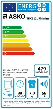 Профессиональная сушильная машина  Аско TDC112VS MARINE 734488 фото 3 в Санкт-Петербурге